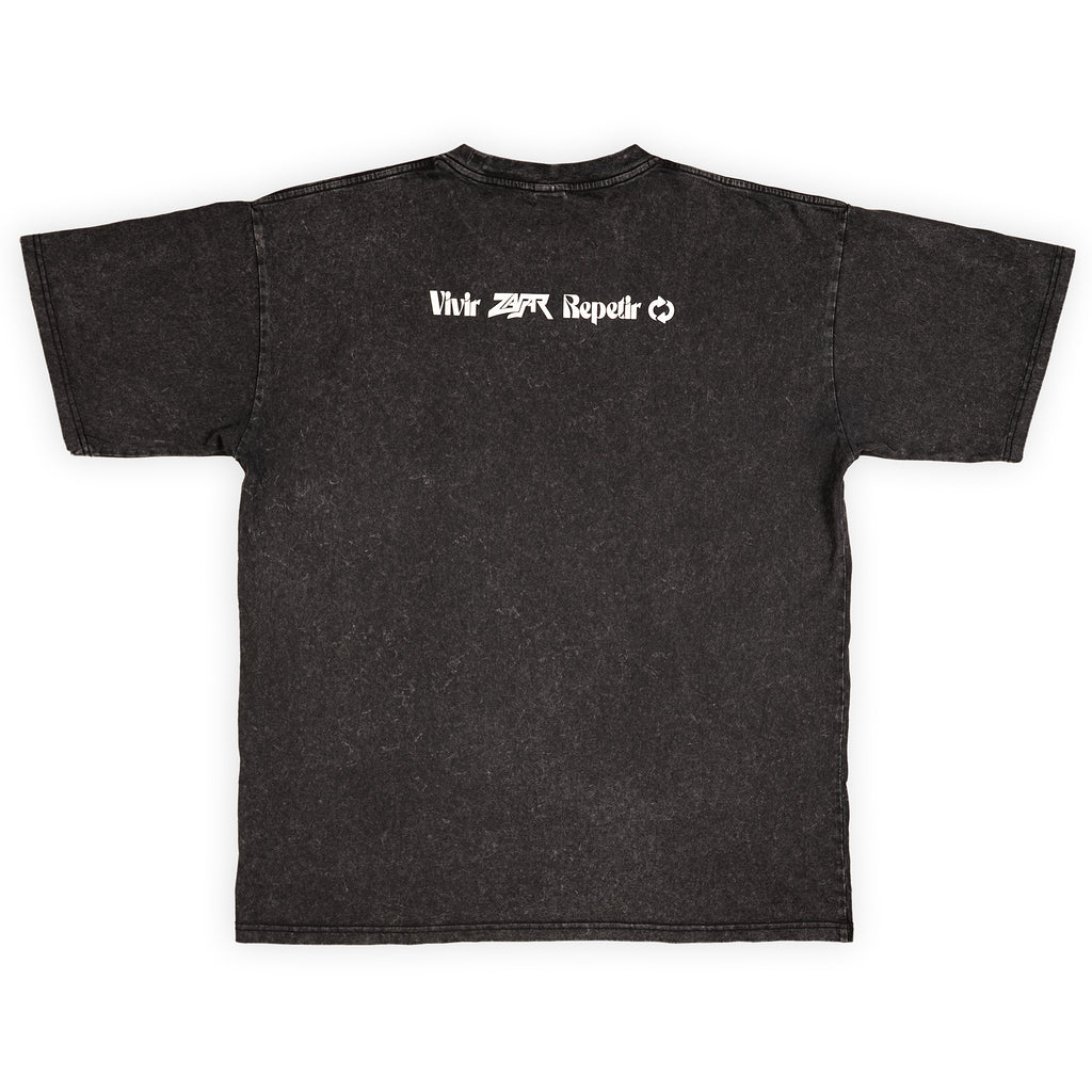VIVIR ZAFAR REPETIR // Negro Stonewash