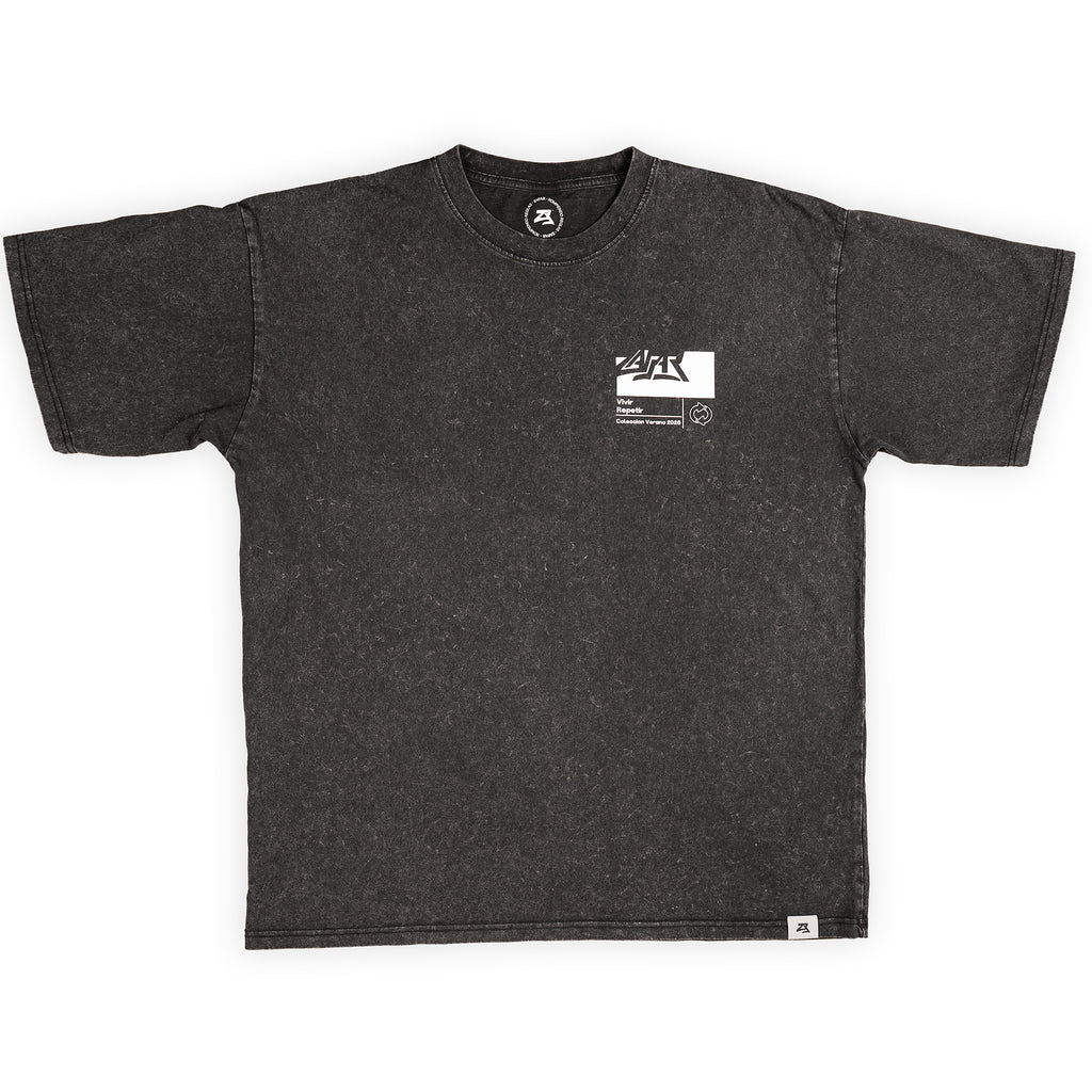 VIVIR ZAFAR REPETIR // Negro Stonewash