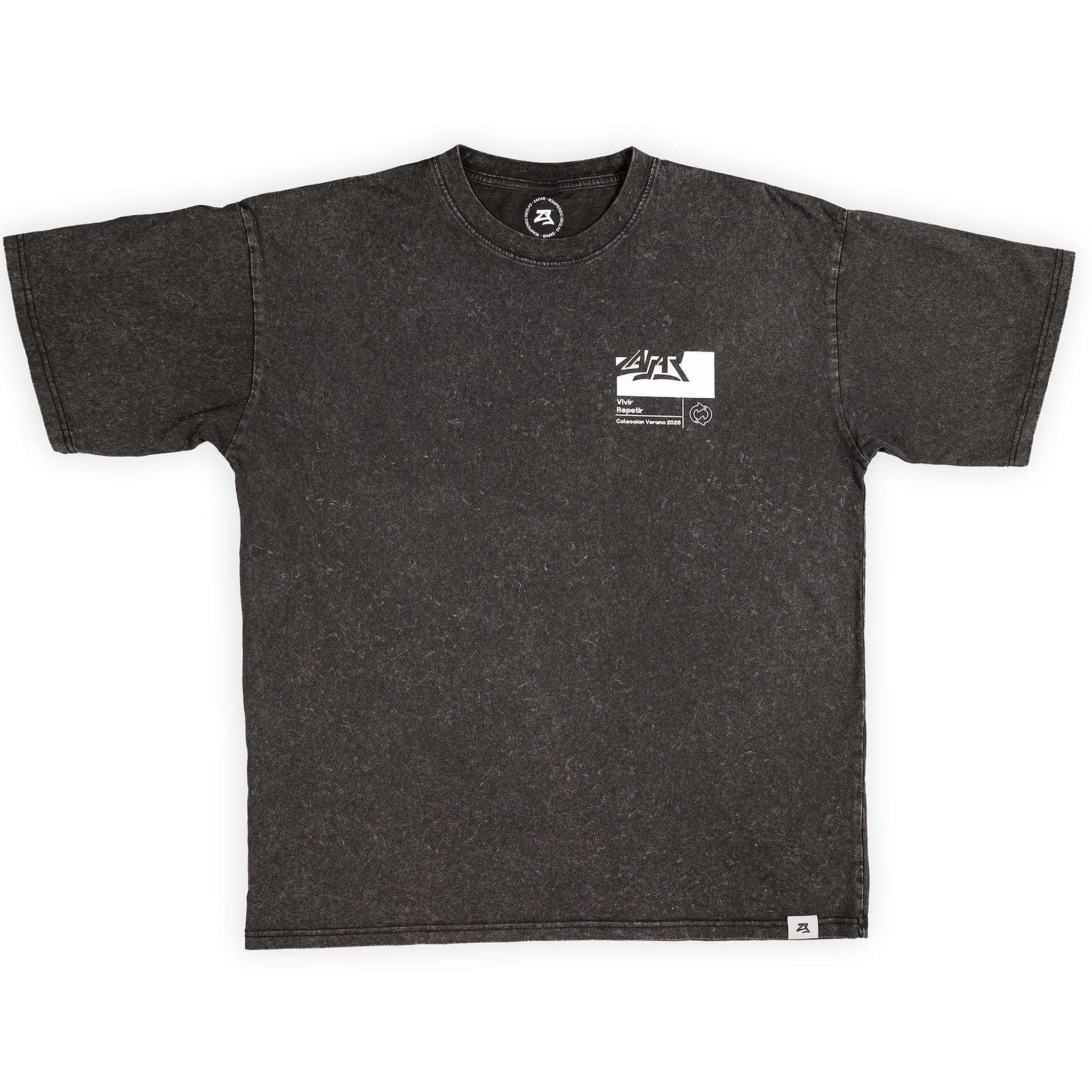 VIVIR ZAFAR REPETIR // Negro Stonewash