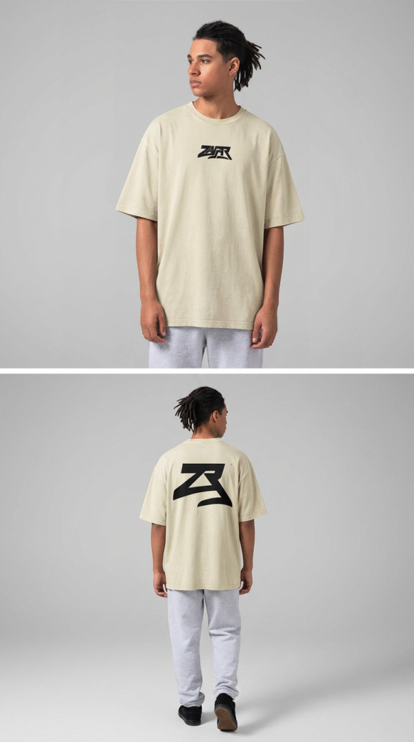 firefly gemini flash ultra realistic studio photo of a young male model wearing an oversized apricot stone 134598